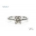  Годежен Пръстен 18К Бяло Злато със  Сертификат IGI  Bloom Jewellery